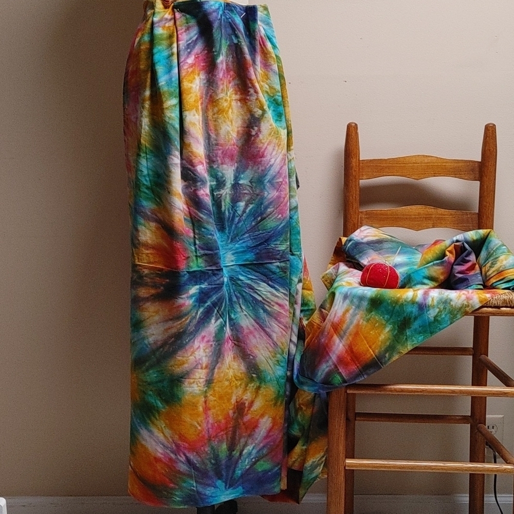 Starburst Tie Dye Rainbow Colors Cotton Fabric